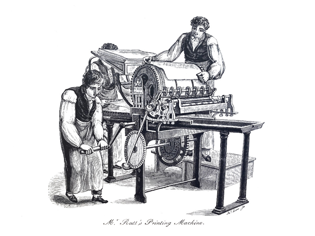 Hansard image of Rutt printing machine big گروه صنعتی نقش فیلم تبریز | روکش پی وی سی